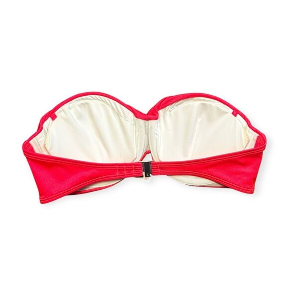 VICTORIA’S SECRET Women’s Red The Knockout Twist Bandeau Bikini Top Size 34D - Picture 2 of 5